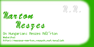 marton meszes business card